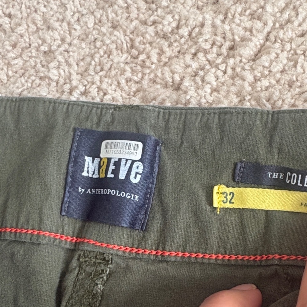 Maeve Anthropologie Olive Green Chinos - Picture 3 of 9